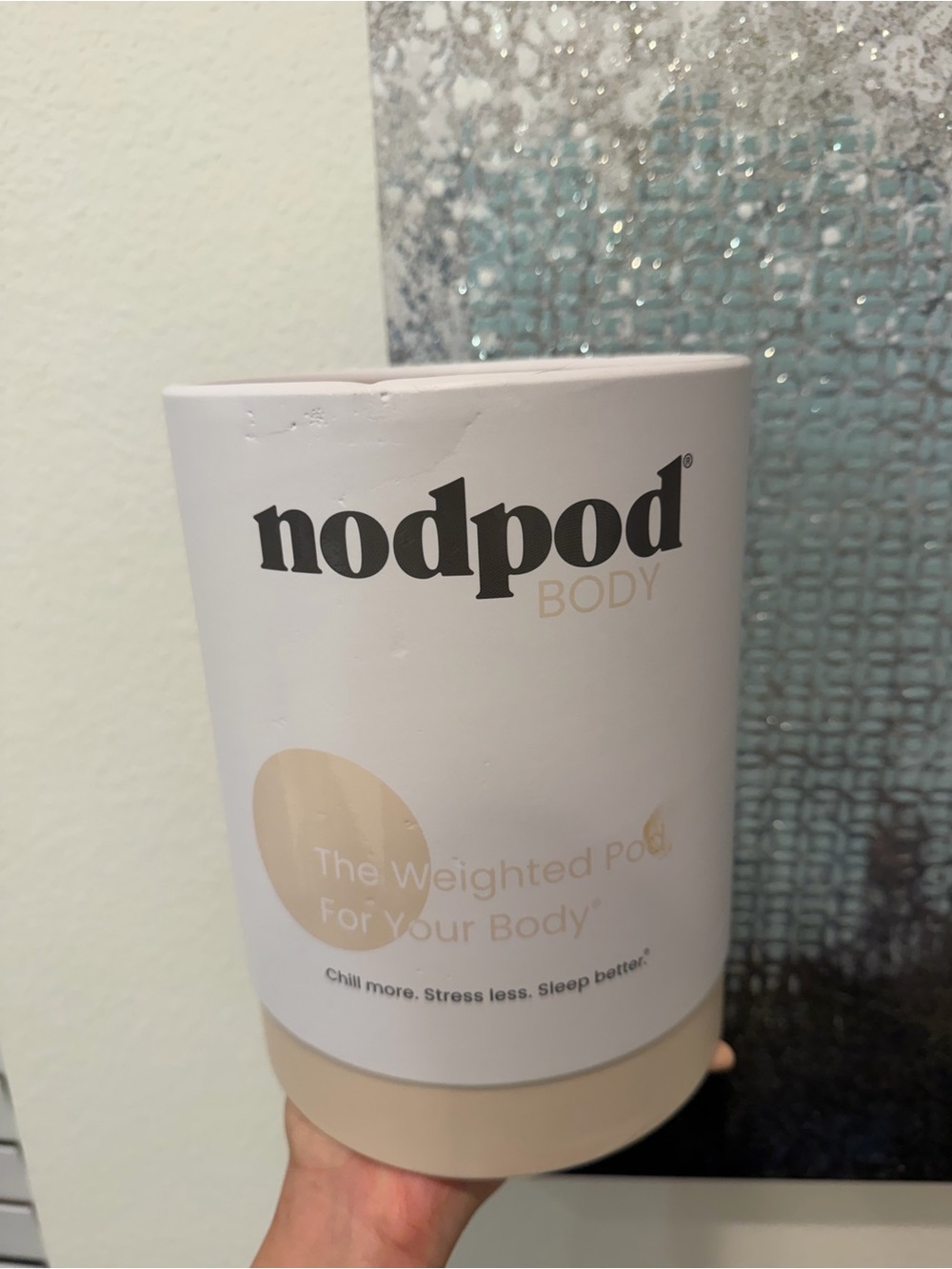 🆕 Nodpod Body Weighted Blanket, Bone Color (READ DESCRIPTION)